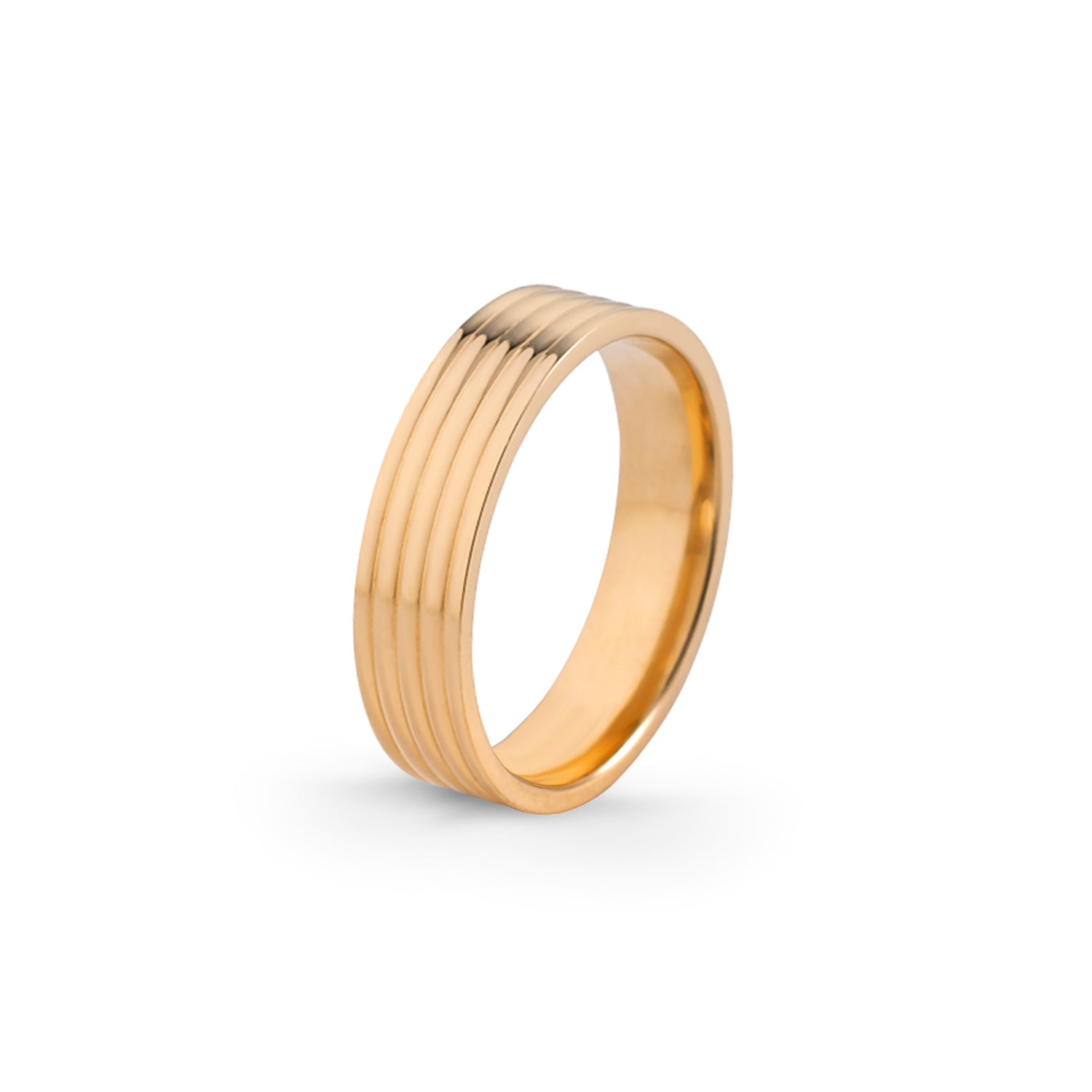 Aliança Eternis Emotiva Amarelo Polido Sem pedra