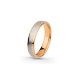 Aliança Eternis Emotiva Em ouro amarelo e branco Polido e Acetinado Sem pedra