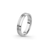 Aliança Eternis Emotiva Branco Polido e Acetinado Sem pedra