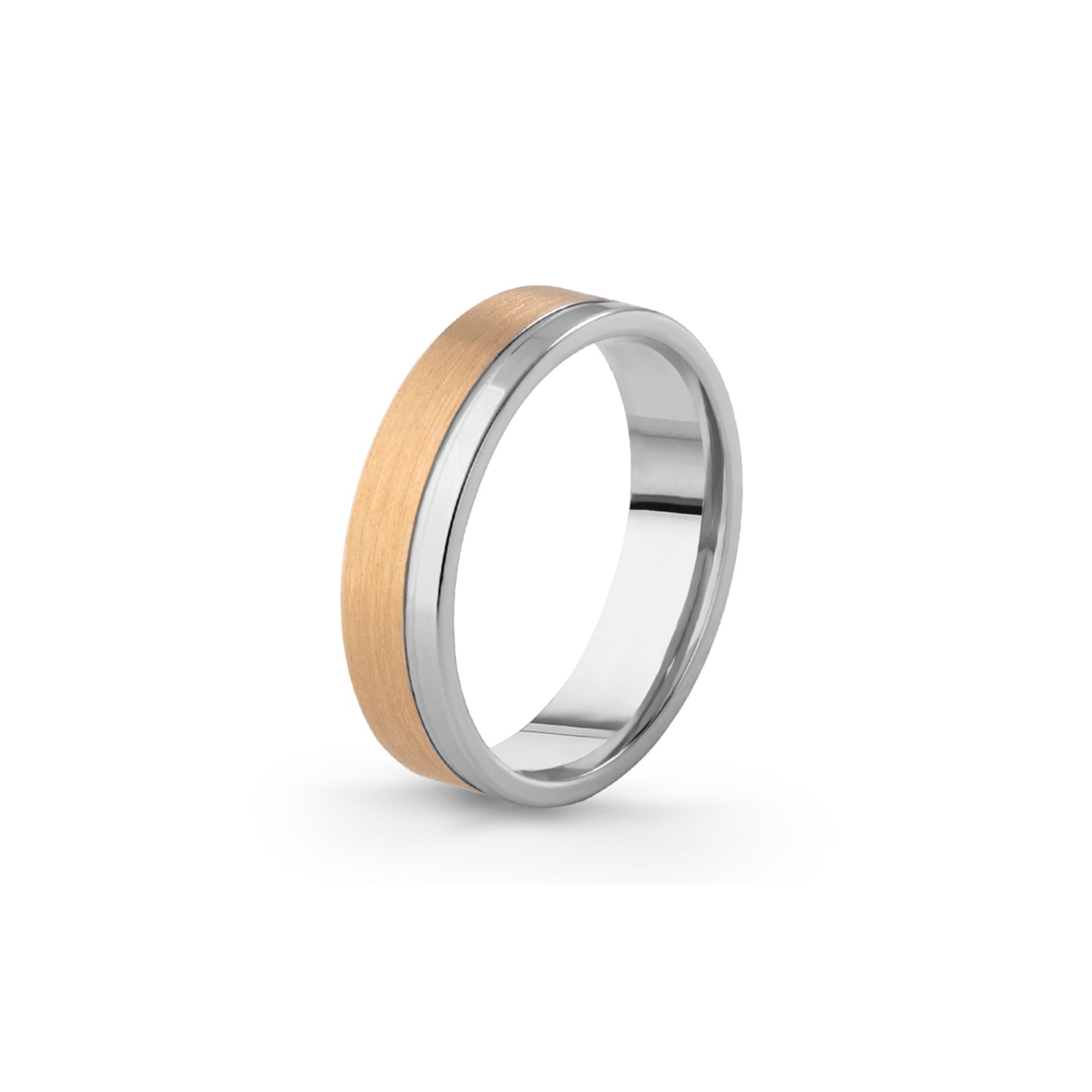 Aliança Eternis Emotiva Em ouro amarelo e branco Polido e Acetinado Sem pedra