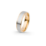 Aliança Eternis Emotiva Plana Em ouro amarelo e branco Polido e Acetinado Sem pedra