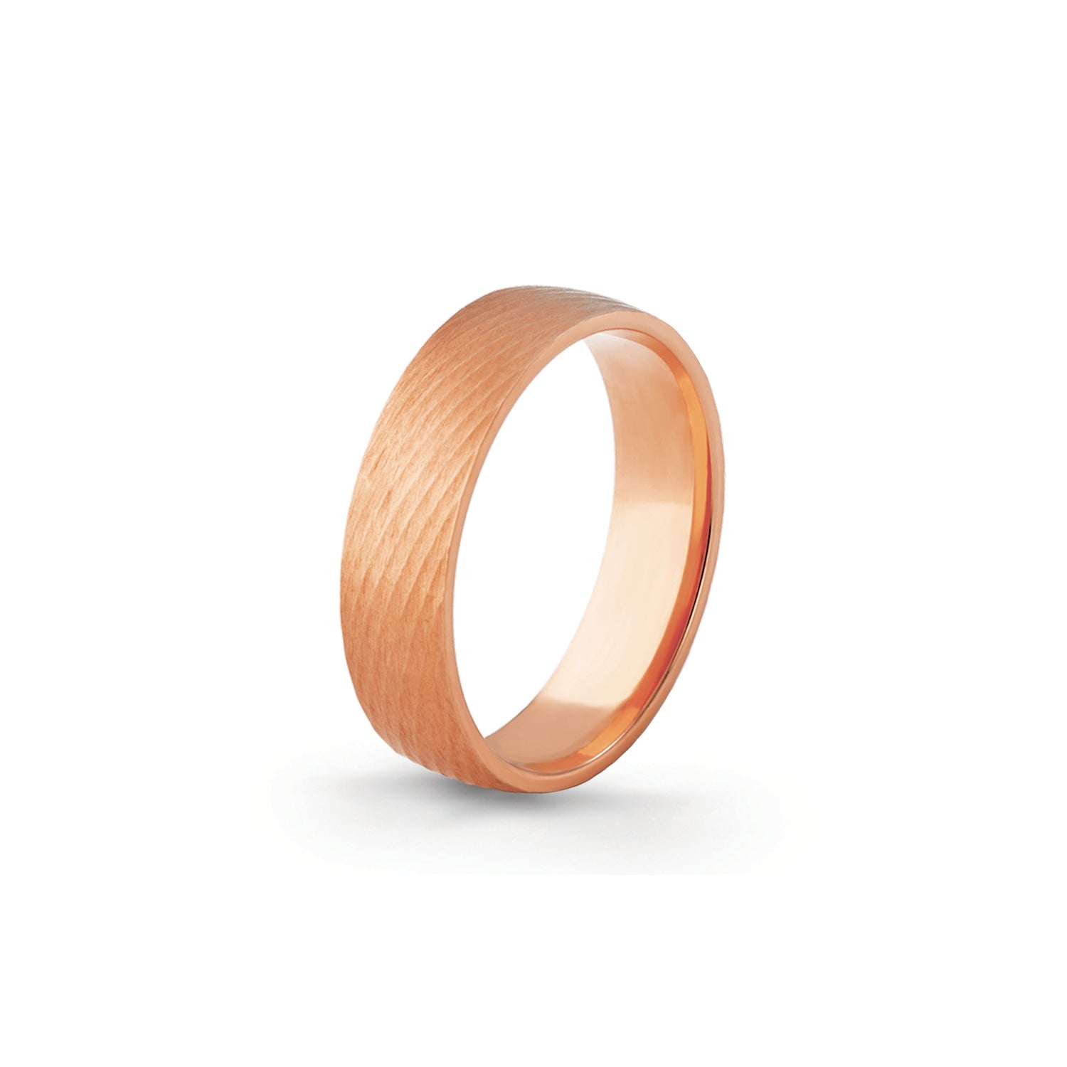 Aliança Eternis Emotiva Plana Rosa Acetinado Sem pedra