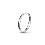 Aliança Eternis Clássica Meia Cana Baixa Branco Polido Sem pedra