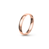 Aliança Eternis Clássica Meia Cana Baixa Rosa Polido Sem pedra