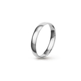 Aliança Eternis Clássica Meia Cana Baixa Branco Polido Sem pedra