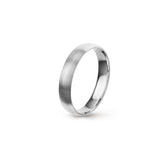 Aliança Eternis Clássica Meia Cana Baixa Branco Acetinado Sem pedra