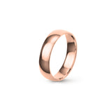 Aliança Eternis Clássica Meia Cana Baixa Rosa Polido Sem pedra
