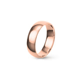 Aliança Eternis Clássica Meia Cana Baixa Rosa Polido Sem pedra