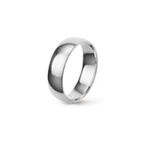 Aliança Eternis Clássica Meia Cana Baixa Branco Polido Sem pedra