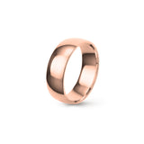 Aliança Eternis Clássica Meia Cana Baixa Rosa Polido Sem pedra