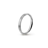 Aliança Eternis Clássica Meia Cana Alta Branco Acetinado Sem pedra