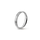 Aliança Eternis Clássica Meia Cana Alta Branco Acetinado Sem pedra