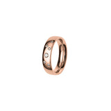 Aliança Eternis Clássica ESC5 com pedras, rosa polido