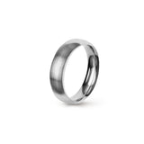 Aliança Eternis Clássica Meia Cana Média Branco Acetinado Sem pedra