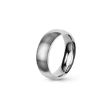 Aliança Eternis Clássica Meia Cana Média Branco Acetinado Sem pedra