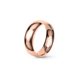 Aliança Eternis Clássica Meia Cana Média Rosa Polido Sem pedra
