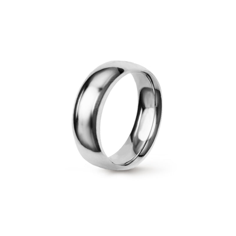 Aliança Eternis Clássica Meia Cana Média Branco Polido Sem pedra