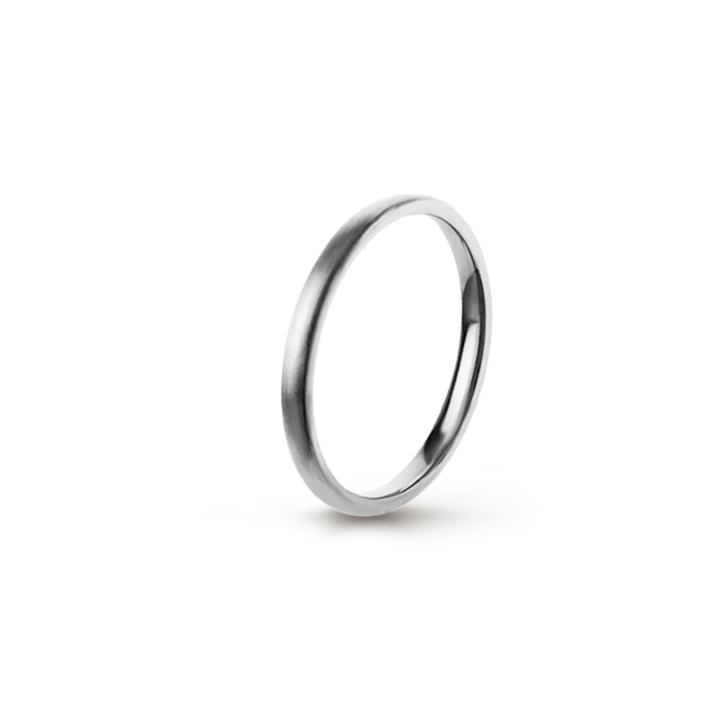 Aliança Eternis Clássica Elíptica Branco Acetinado Sem pedra