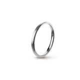 Aliança Eternis Clássica Elíptica Branco Acetinado Sem pedra