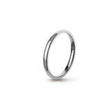 Aliança Eternis Clássica Elíptica Branco Polido Sem pedra