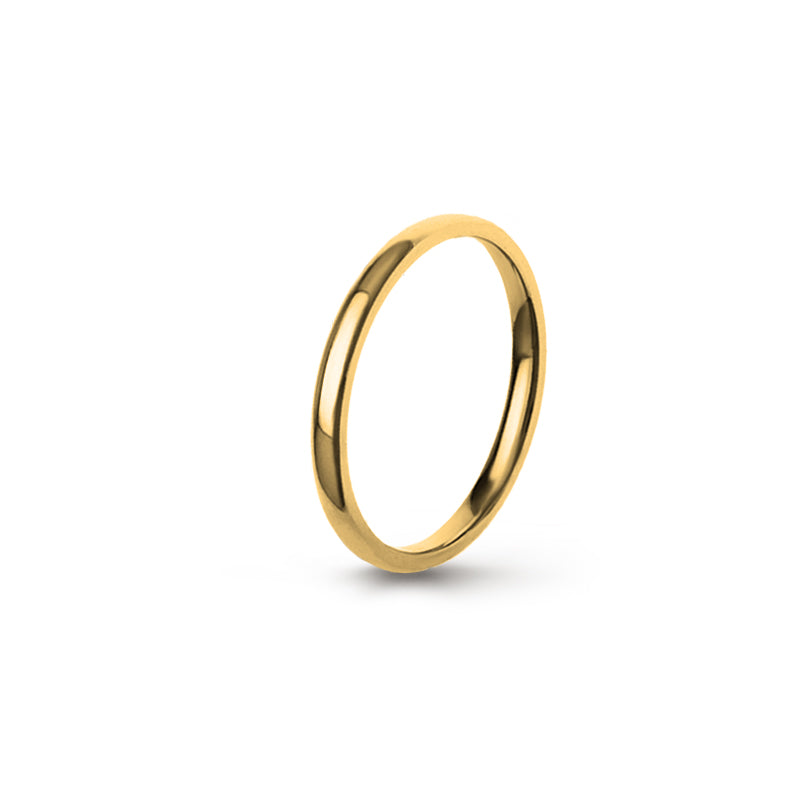 Aliança Eternis Clássica Elíptica Amarelo Polido Sem pedra