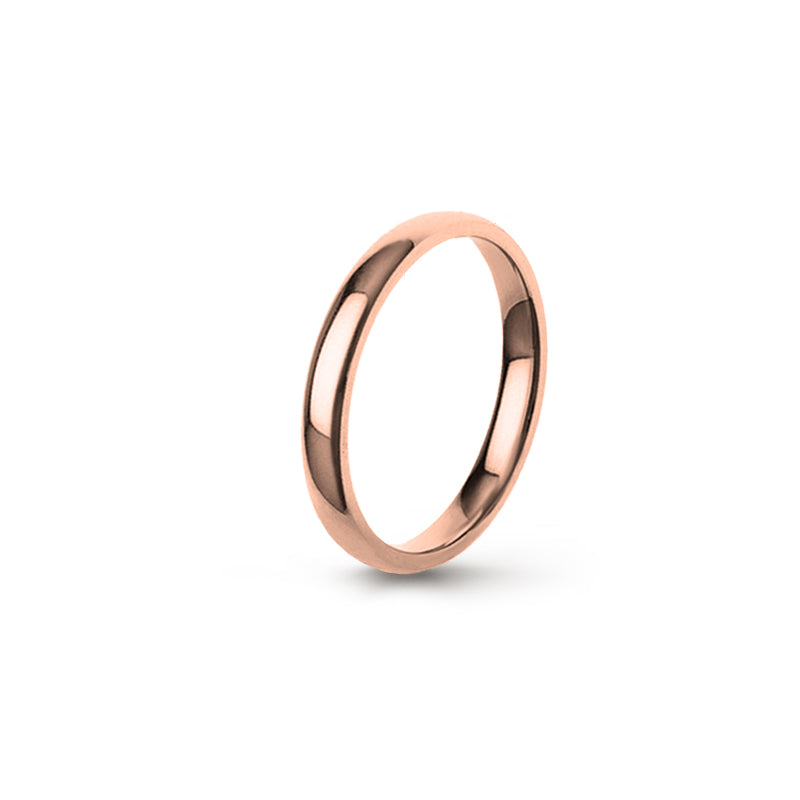 Aliança Eternis Clássica Elíptica Rosa Polido Sem pedra