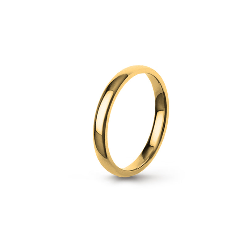 Aliança Eternis Clássica Elíptica Amarelo Polido Sem pedra