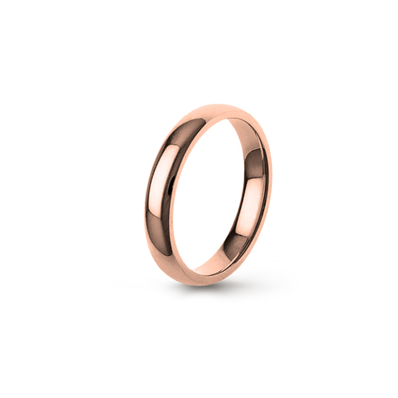 Aliança Eternis Clássica Elíptica Rosa Polido Sem pedra