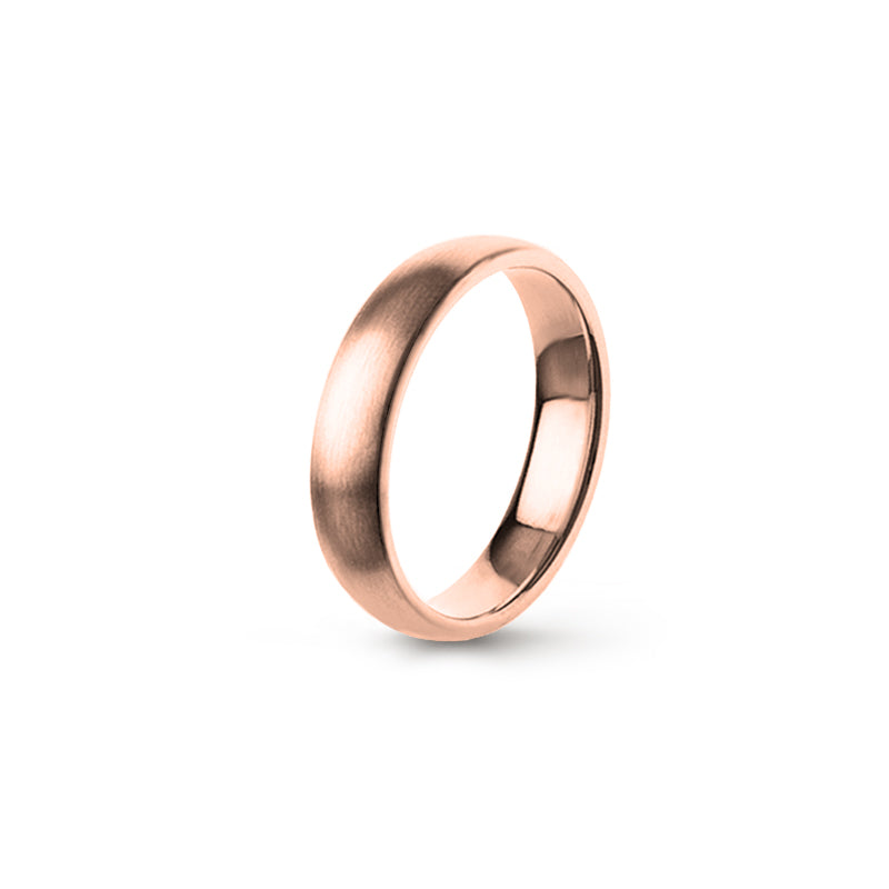 Aliança Eternis Clássica Elíptica Rosa Acetinado Sem pedra