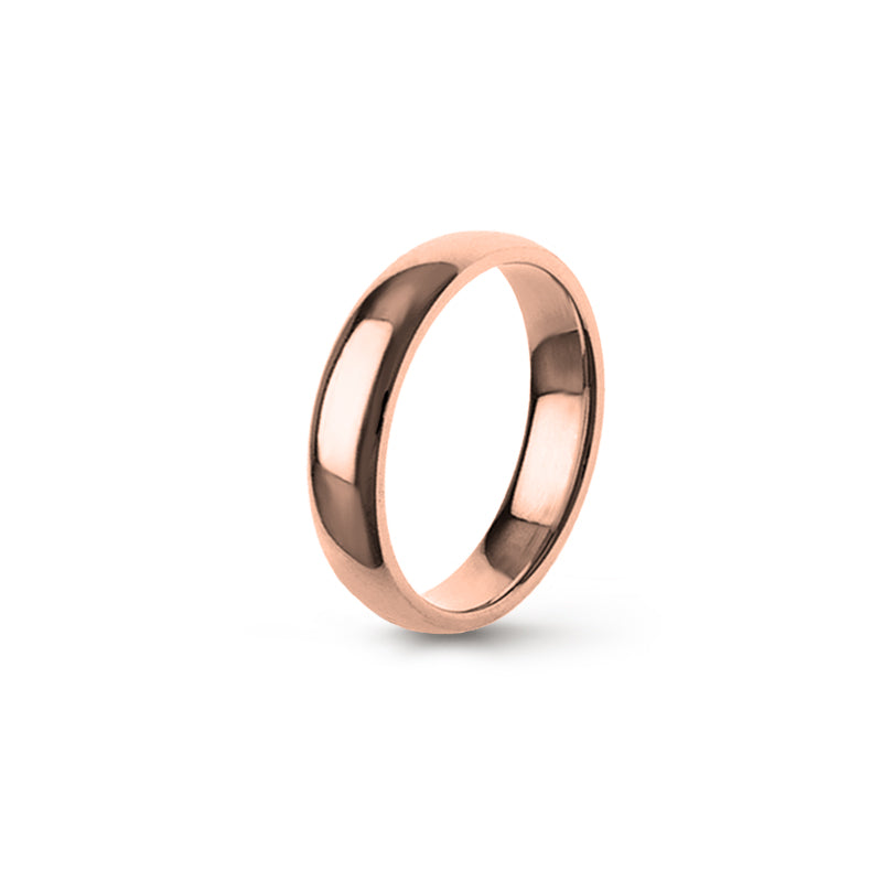 Aliança Eternis Clássica Elíptica Rosa Polido Sem pedra
