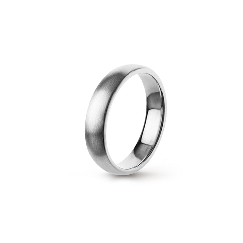 Aliança Eternis Clássica Elíptica Branco Acetinado Sem pedra