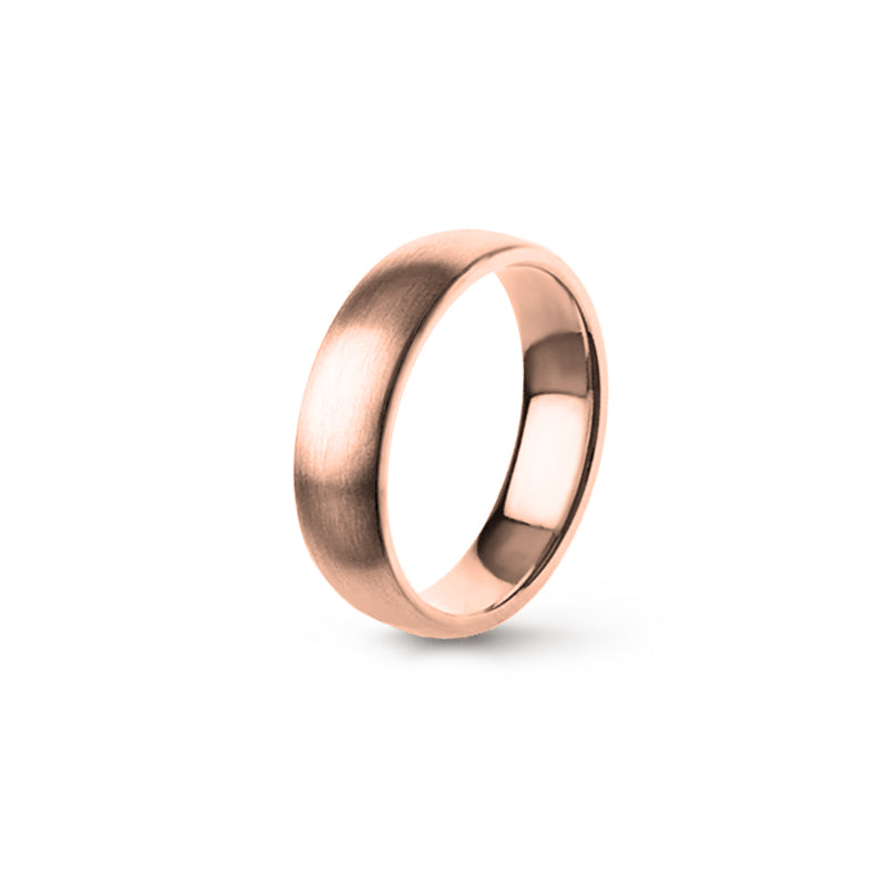 Aliança Eternis Clássica Elíptica Rosa Acetinado Sem pedra