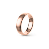 Aliança Eternis Clássica Elíptica Rosa Acetinado Sem pedra