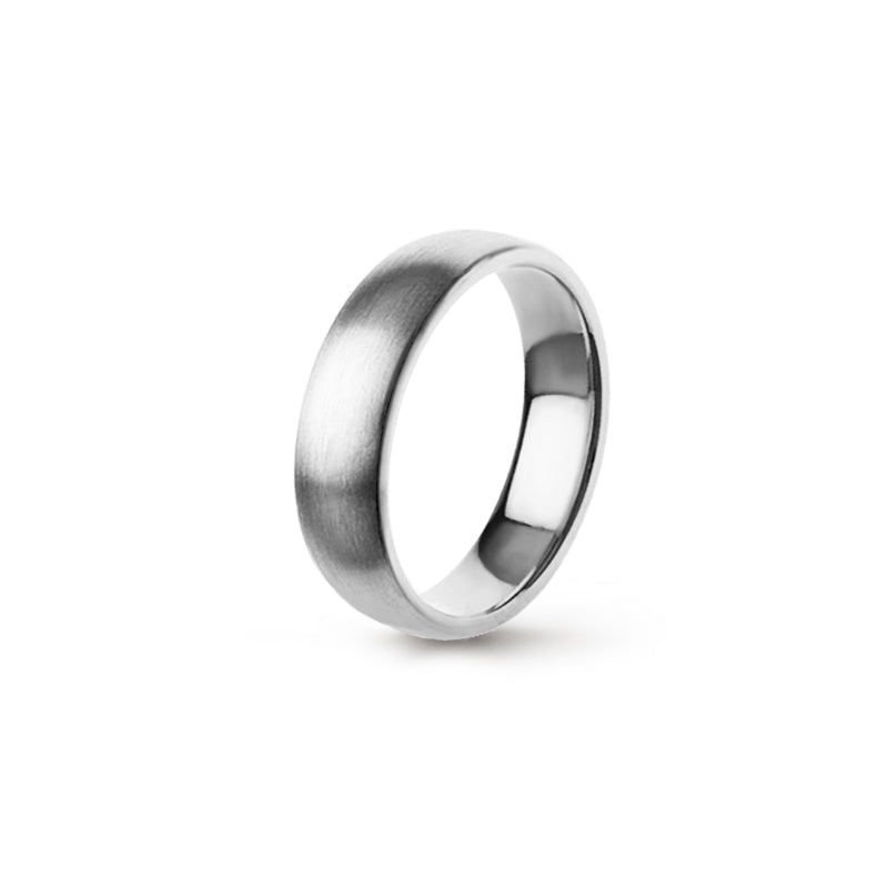 Aliança Eternis Clássica Elíptica Branco Acetinado Sem pedra