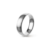 Aliança Eternis Clássica Elíptica Branco Acetinado Sem pedra