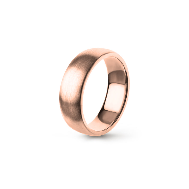 Aliança Eternis Clássica Elíptica Rosa Acetinado Sem pedra