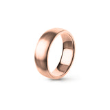 Aliança Eternis Clássica Elíptica Rosa Acetinado Sem pedra