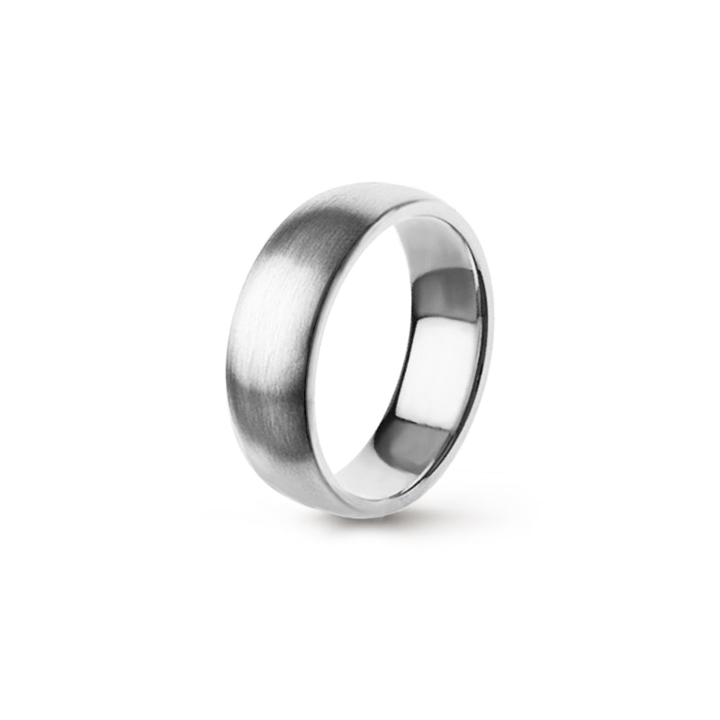 Aliança Eternis Clássica Elíptica Branco Acetinado Sem pedra