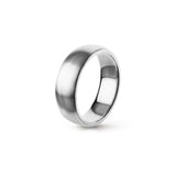 Aliança Eternis Clássica Elíptica Branco Acetinado Sem pedra