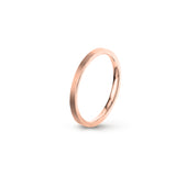Aliança Eternis Clássica Plana Rosa Acetinado Sem pedra