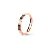 Aliança Eternis Clássica Plana Rosa Polido Sem pedra