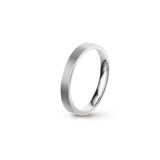 Aliança Eternis Clássica Plana Branco Acetinado Sem pedra