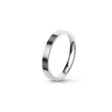 Aliança Eternis Clássica Plana Branco Polido Sem pedra