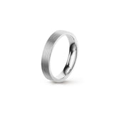 Aliança Eternis Clássica Plana Branco Acetinado Sem pedra