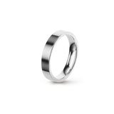 Aliança Eternis Clássica Plana Branco Polido Sem pedra