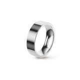 Aliança Eternis Clássica Plana Branco Polido Sem pedra