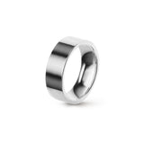 Aliança Eternis Clássica Plana Branco Polido Sem pedra
