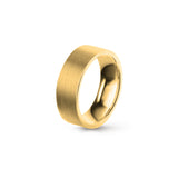 Aliança Eternis Clássica Plana Amarelo Acetinado Sem pedra