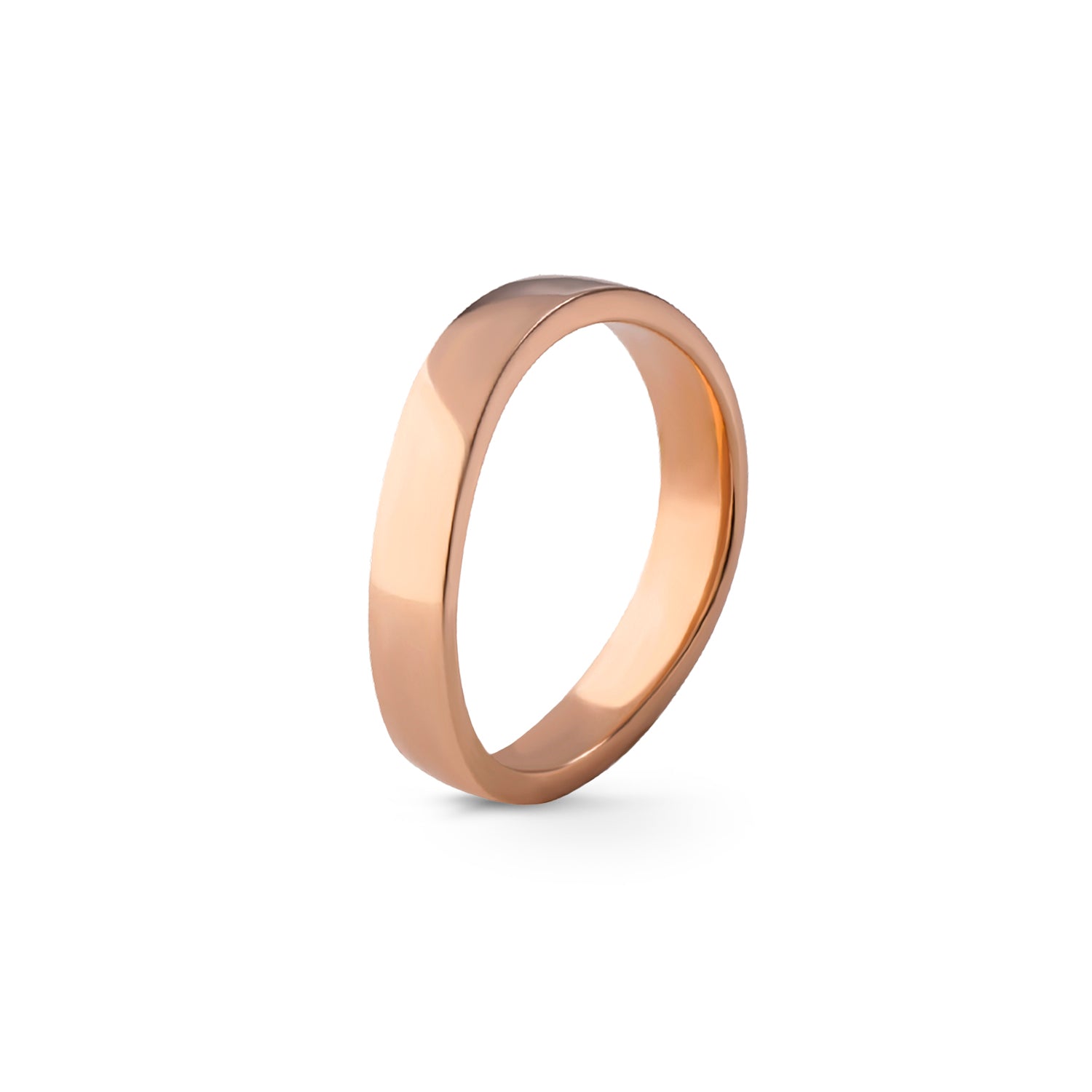 Aliança Eternis Contemporânea Rosa Polido Sem pedra