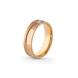 Aliança Eternis Contemporânea Amarelo Polido e Acetinado Sem pedra